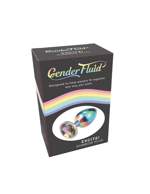Gender Fluid - Excite Rainbow Plug ALT1 view Color: RW