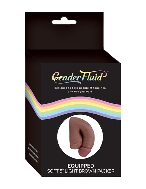 Gender Fluid - 5 Inch Medium Soft Packer ALT1 view Color: CAR