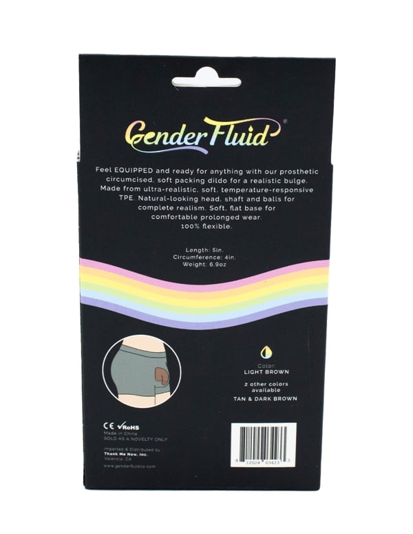 Gender Fluid - 5 Inch Medium Soft Packer ALT2 view Color: CAR