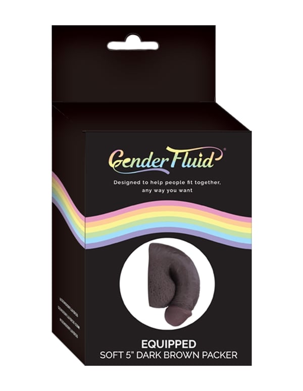 Gender Fluid - 5 In Dark Soft Packer ALT1 view Color: CHO