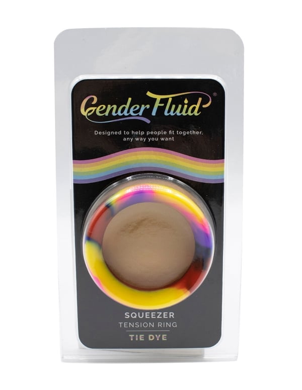 Gender Fluid - Squeezer Tension Tie Dye Ring ALT1 view Color: MC