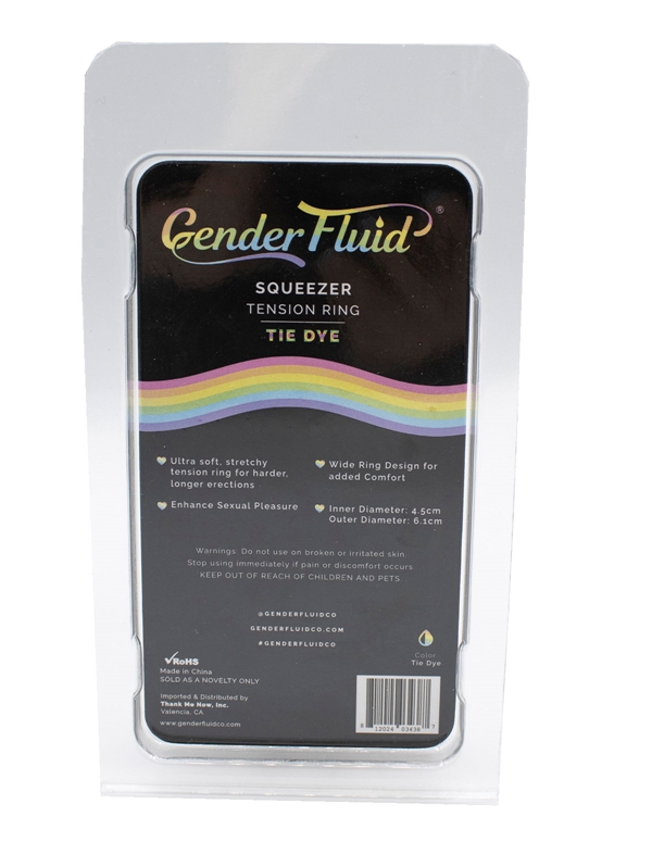 Gender Fluid - Squeezer Tension Tie Dye Ring ALT2 view Color: MC