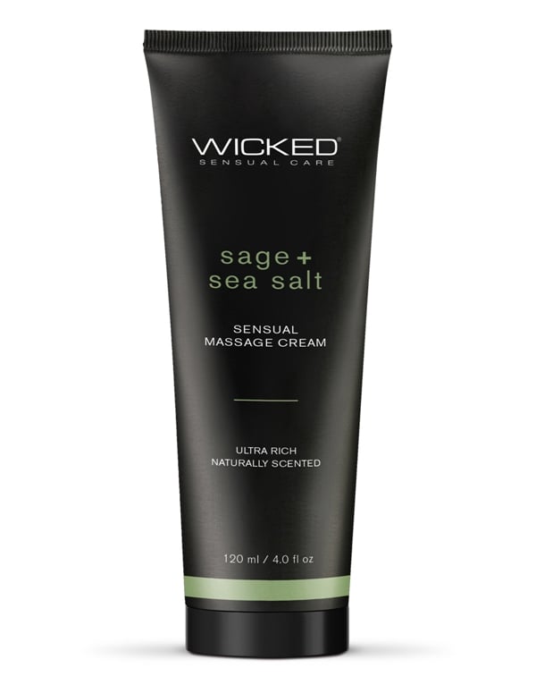 Wicked Sensual Massage Cream - Sage + Sea Salt 4Oz. default view Color: NC