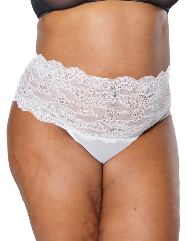 Christina High Waisted Plus Size Thong default view Color: WH