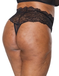 Alternate back view of CHRISTINA HIGH WAISTED PLUS SIZE THONG