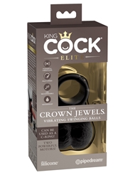 Alternate back view of KING COCK ELITE - THE CROWN JEWELS VIBRATING SWINGING BALLS