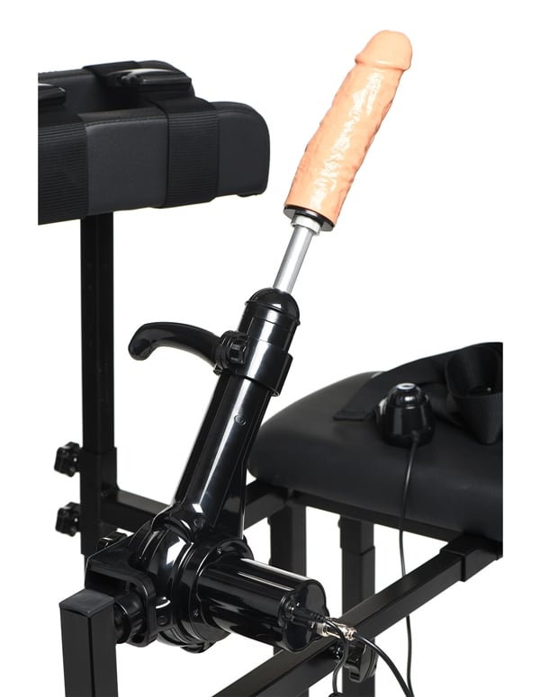 Master Series Obedience Chair W/Sex Machine ALT8 view Color: BK