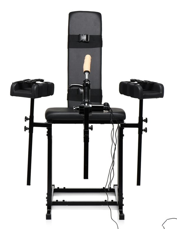 Master Series Obedience Chair W/Sex Machine default view Color: BK