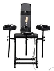 Alternate front view of MASTER SERIES OBEDIENCE CHAIR W/SEX MACHINE