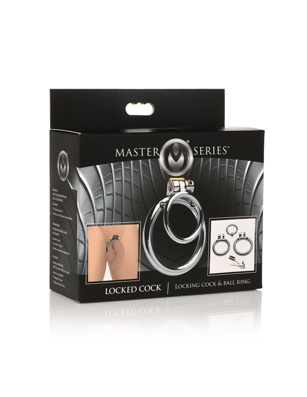 Master Series Locking Cock And Ball Ring ALT3 view Color: SL