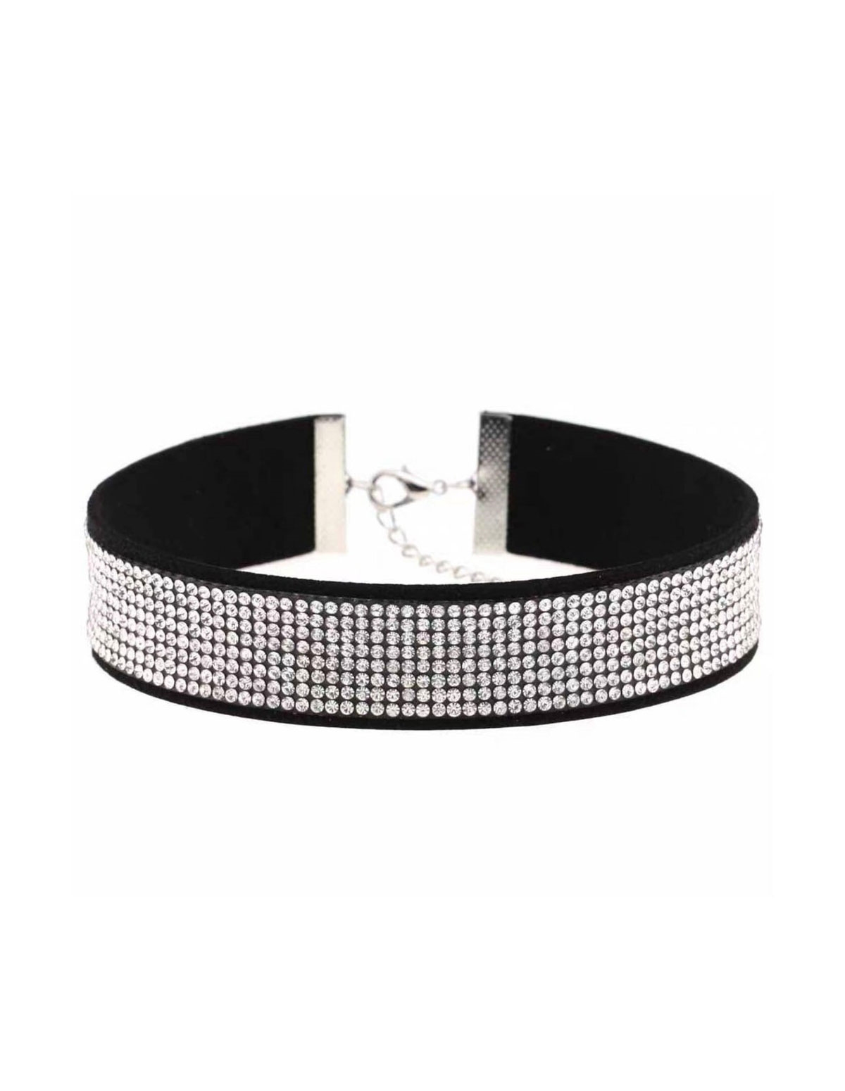 alternate image for Black Velvet Rhinestone Collar