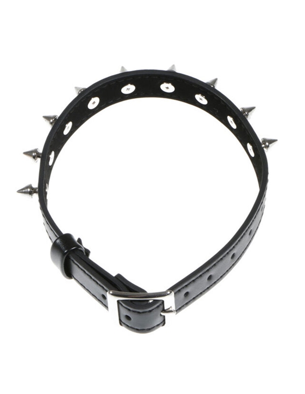 Leather Spiked Collar default view Color: BKS