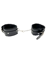 Front view of LOVERS PAIN FAUX FUR ANKLE CUFFS