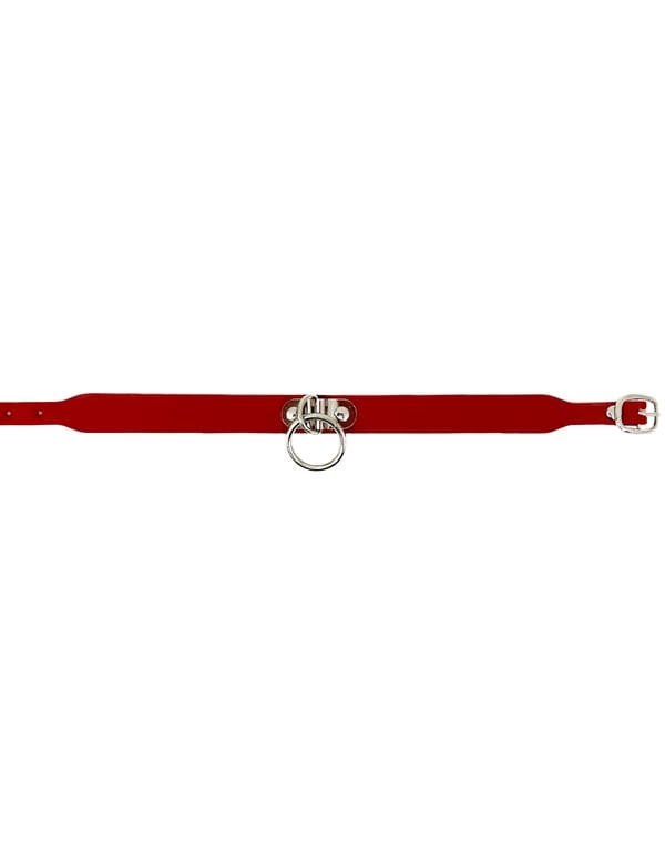 Lovers Pain Red Collar With O-Ring ALT1 view Color: RD