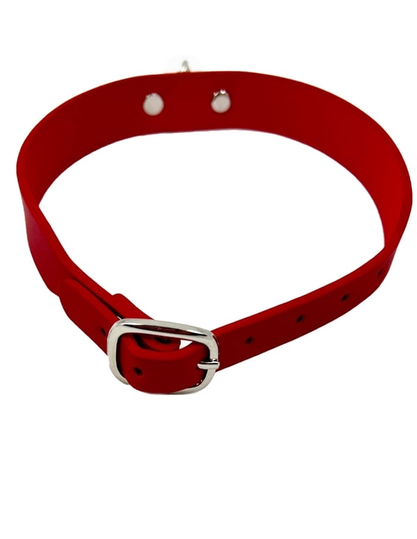 Lovers Pain Red Collar With O-Ring ALT2 view Color: RD