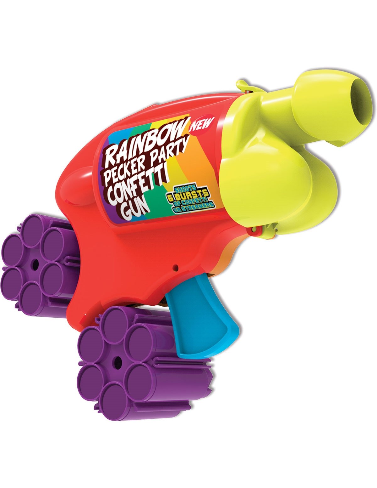 alternate image for Rainbow Pecker Party Confetti Gun