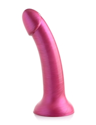 Additional  view of product G-TASTIC 7IN PINK METALLIC SILICONE DILDO with color code PK