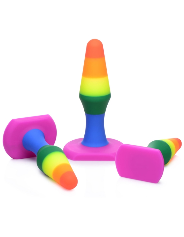 Rainbow Ready Silicone Anal Trainer Set default view Color: RW