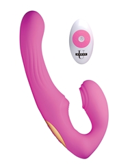 Alternate front view of 15X PULSING & VIBRATING STRAPLESS STRAP-ON W/REMOTE