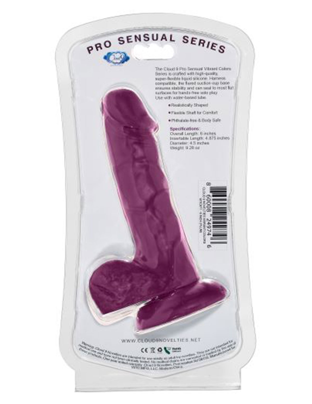 Pro Sensual Vibrant Colors Plum Dildo 6 Inch - WTC971-3107-WTC | Lovers  Lane