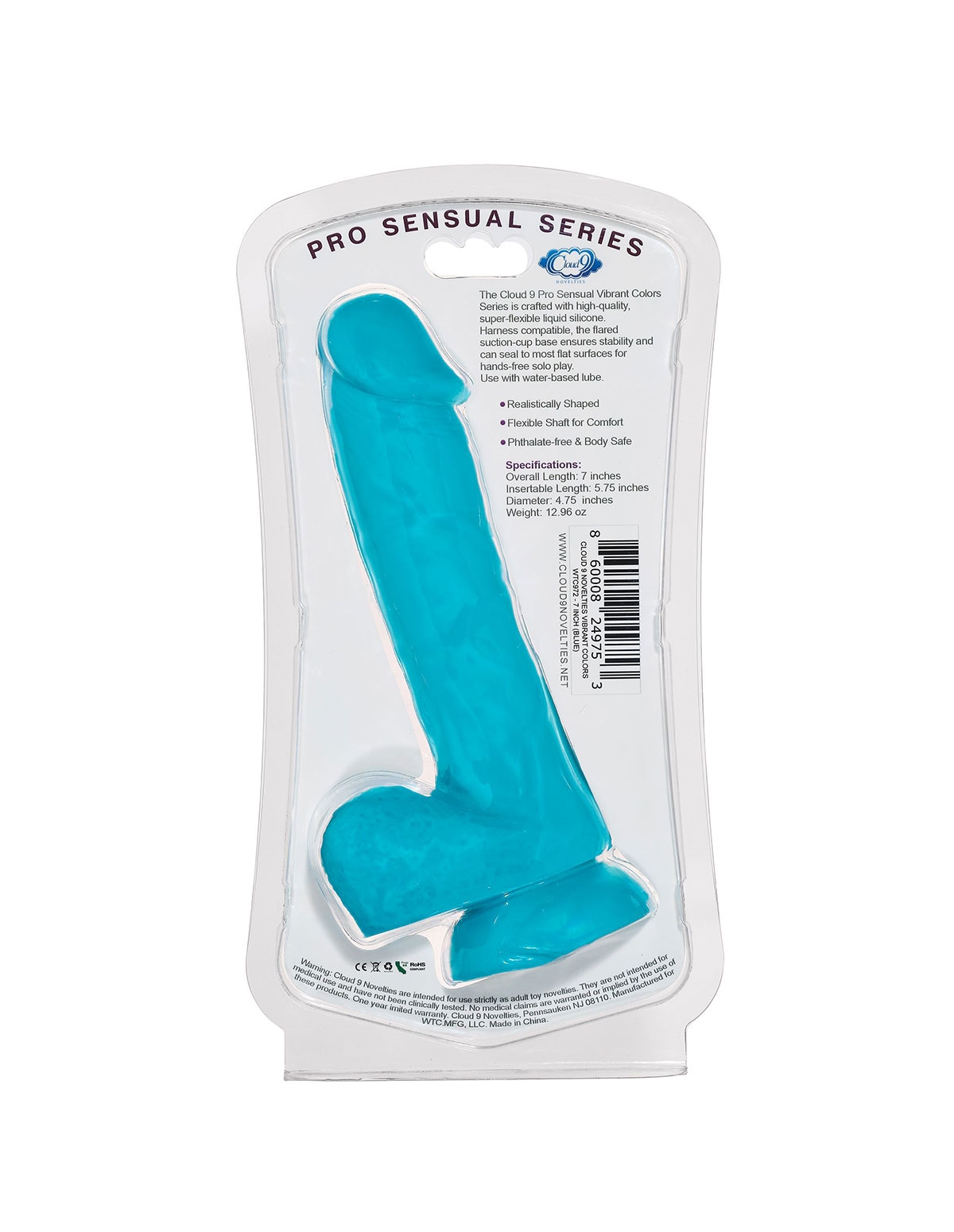 Pro Sensual Vibrant Colors Dildo 7 Inch - WTC972-3107-WTC | Lovers Lane