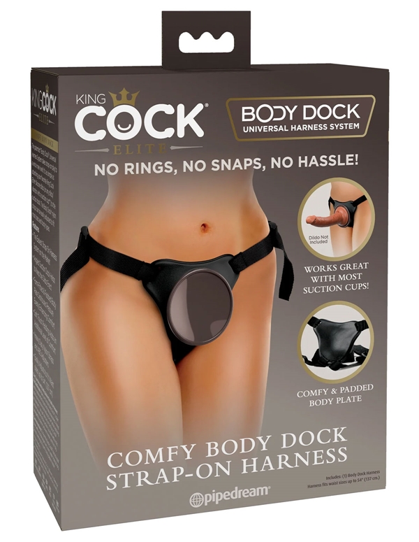 King Cock Elite - Comfy Body Dock Strap-On ALT3 view Color: BK