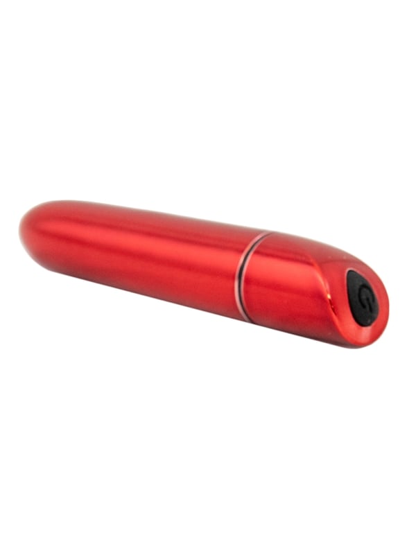 Never Lonely Ruby Red Rechargeable Bullet ALT2 view Color: RD