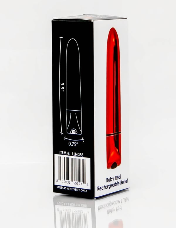 Never Lonely Ruby Red Rechargeable Bullet ALT3 view Color: RD