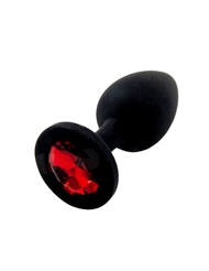 Front view of BOOTY BUDDIES - SILICONE PLUG WITH RED GEM