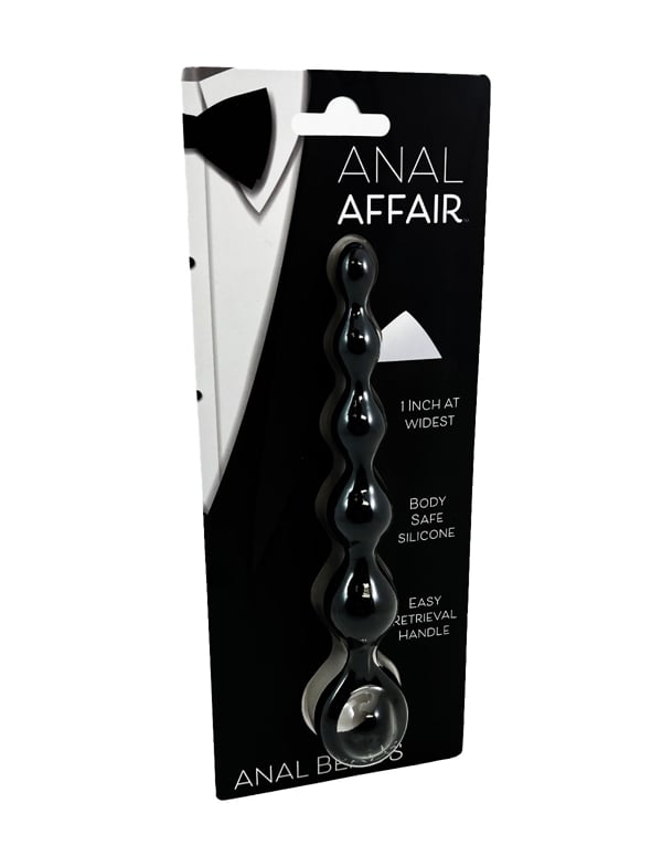 Anal Affair Silicone Anal Beads ALT3 view Color: BK