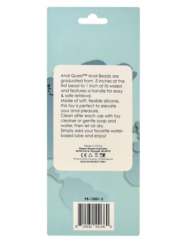 ANAL QUEST- SILICONE ANAL BEADS ALT4 view Color: BK