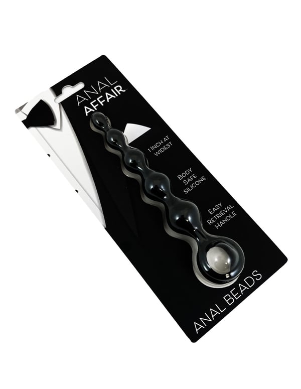Anal Affair Silicone Anal Beads ALT5 view Color: BK