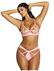 Additional PINK view of product DOMINANT CAGED CUP BRA AND PANTY SET with color code PK