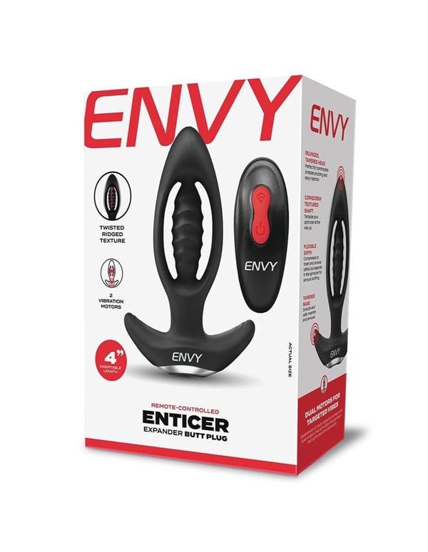 Envy Enticer Remote Control Expander Butt Plug ALT1 view Color: BK