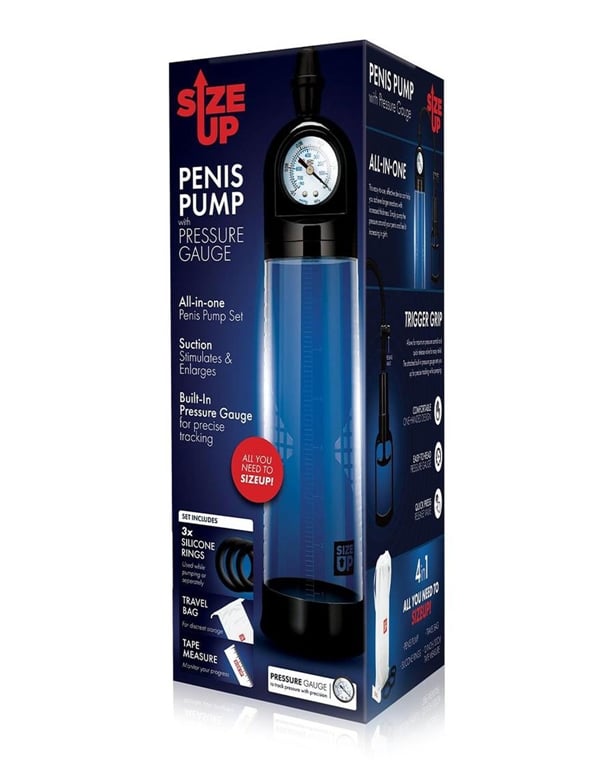 Size Up Penis Pump With Pressure Gauge ALT1 view Color: CKB