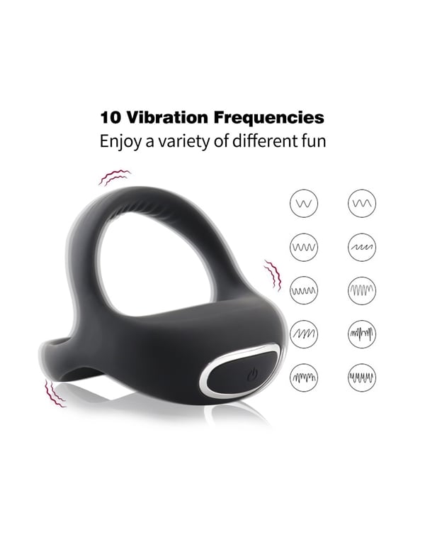 Play Together Vibrating Dual Ring ALT3 view Color: BK