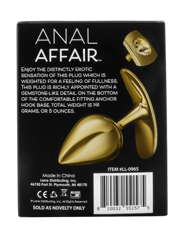Anal Affair Small Weighted Anal Plug ALT6 view Color: GD