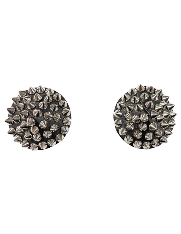 Round Spiked Pasties ALT1 view Color: BKS