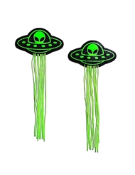 Additional  view of product PASTEASE TASSEL UFO ALIEN GLOW PASTIES with color code BN