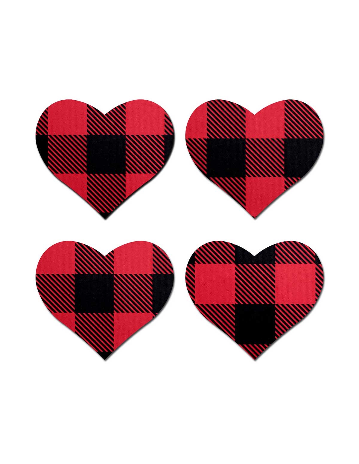 alternate image for Pastease Buffalo Plaid Heart Pasties