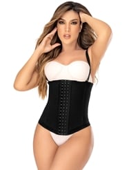 Additional  view of product STRAPLESS HIGH COMPRESSION WAIST TRAINER - BLACK with color code BK