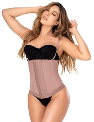Additional  view of product STRAPLESS HIGH COMPRESSION WAIST TRAINER - MOCHA with color code MCA
