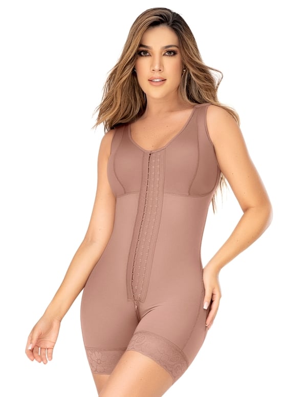 High Back And Mid Leg Shapewear With Bra default view Color: MCA