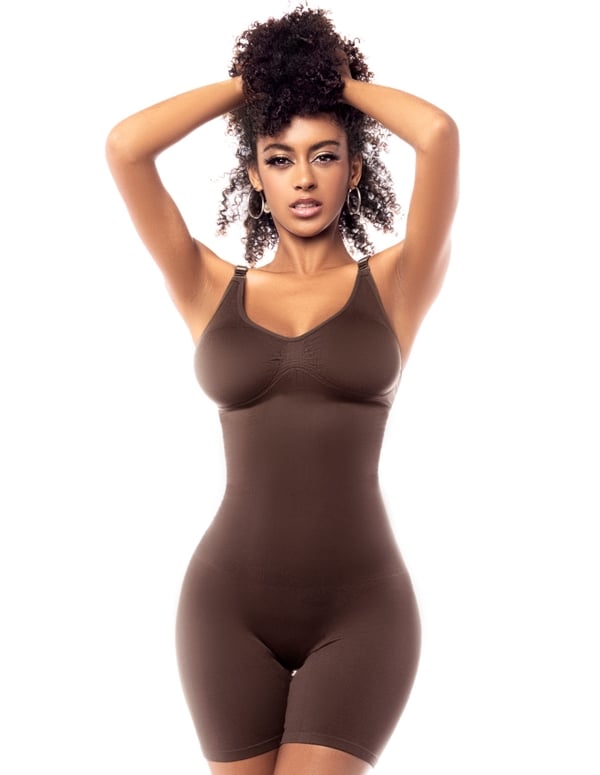 Low Compression Seamless Full Bodysuit - Cocoa default view Color: CHO