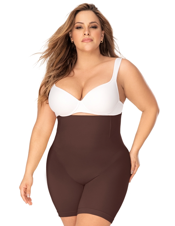High Waist Low Compression Seamless Short - Cocoa ALT2 view Color: CHO