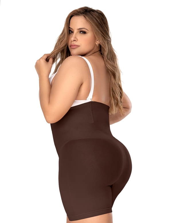 High Waist Low Compression Seamless Short - Cocoa ALT3 view Color: CHO