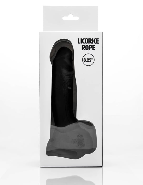 Never Lonely Licorice Rope Dildo 8.25 Inch ALT4 view Color: BK