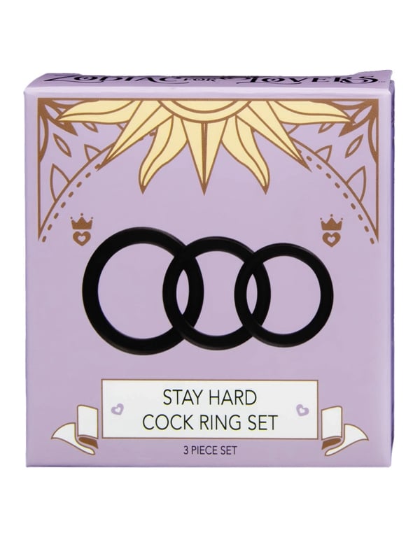 Zodiac For Lovers Stay Hard C-Ring Set ALT2 view Color: BK