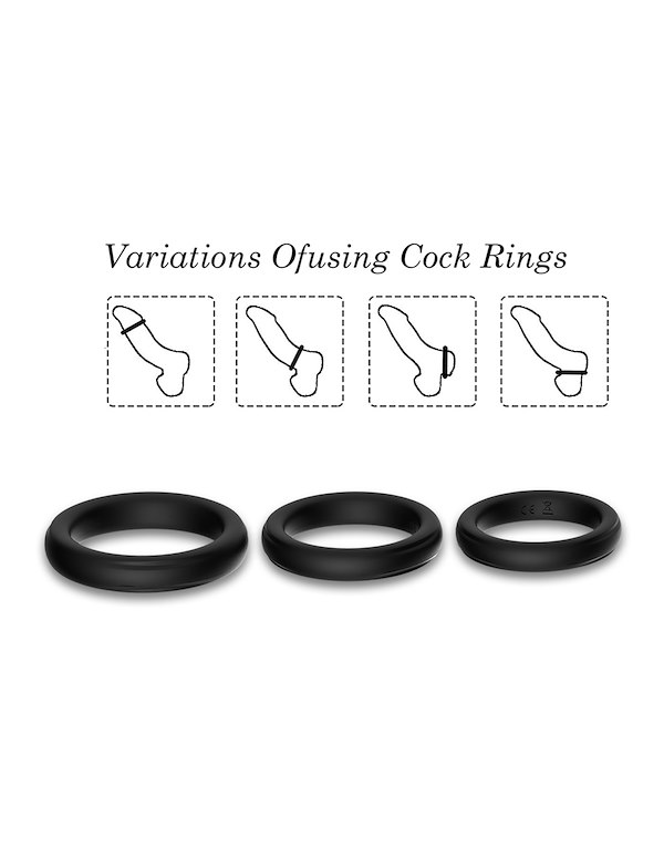 ZODIAC FOR LOVERS - STAY HARD C-RING SET ALT3 view Color: BK