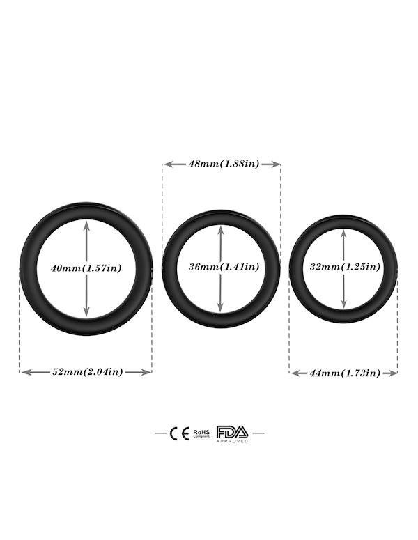ZODIAC FOR LOVERS - STAY HARD C-RING SET ALT4 view Color: BK